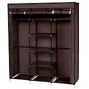 Kitcheniva 69" Portable Closet Wardrobe Clothes Ample Storage, Brown