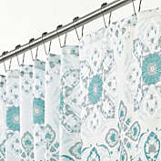 mDesign Vintage Damask Print, Easy Care Fabric Shower Curtain, 72 x 72"