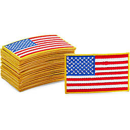 Okuna Outpost American Flag Patch, Patriotic USA Iron On Patches (3 x 0.6 x 1.9 in, 24 Pack)