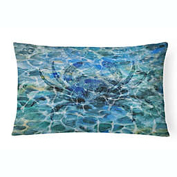 Caroline's Treasures Crab Under water Canvas Fabric Decorative Pillow 12 x 16