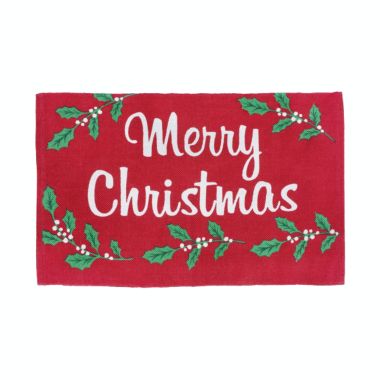 Gallerie II Merry Christmas Dhurrie Mat. View a larger version of this product image.