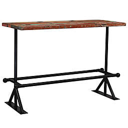 vidaXL Bar Table Solid Reclaimed Wood Multicolor 59.1