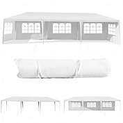 Costway 10 x 30 Feet Gazebo Canopy with 5 Removable Sidewalls for Outdoor Party Wedding