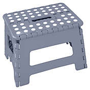 Lexi Home Foldable Space Saving Step Stool 9" inch - Grey
