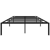 Idealhouse Black Full Platform Bed with Sturdy Steel Bed Slats and Mattress Foundation