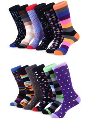Mio Marino Men&#39;s Bold Designer Dress Socks 12 Pack