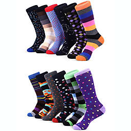 Mio Marino Men's Bold Designer Dress Socks 12 Pack