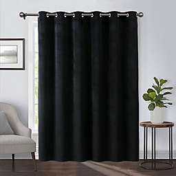 Egyptian Linens - Heavyweight Wide Width 84-Inches Velvet Curtains Grommet Top (Single)