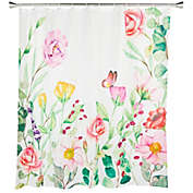 Juvale Botanical Floral Shower Curtain Set with 12 Hooks, Watercolor Flower Bathroom Decor (72 x 72 inch)