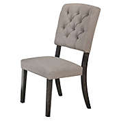 Yeah Depot Bernard Side Chair (Set-2), Fabric & Weathered Gray Oak (2Pc/1Ctn)