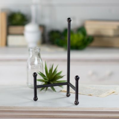 Creative Design 12" Black Distressed Finish Beaded Easel Tabletop Decor