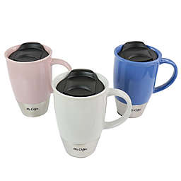 Mr. Coffee14 oz Stoneware Assorted Travel Mugs set of 3