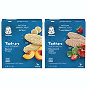 Gerber Teethers Variety Pack, 1 Banana Peach, 1 Strawberry Apple Spinach, 2 CT