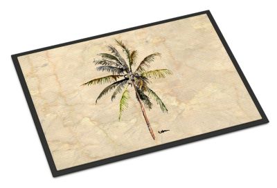 24 x 36 Carolines Treasures Sunset on the Coconut Tree Indoor or Outdoor Mat Multicolor 