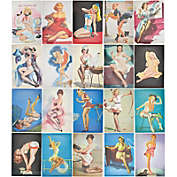 The Gifted Stationary Pin-Up Girl Posters, Vintage Inspired Wall Art (13 x 19 In, 20 Pack)