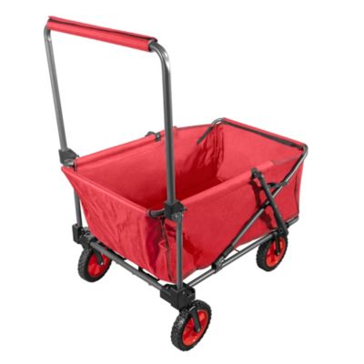Zenithen Large Folding Portable Wagon w/ Travel Wheels, Red