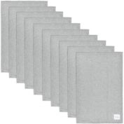 Comfy Cubs Burp Cloths 10 Pack Large 100% Cotton Washcloths Double Layered Burping Cloths Extra Absorbent and Soft (Grey, Pack of 10)