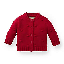 Hope & Henry Baby Bobble Cardigan (Red, 3-6 Months)