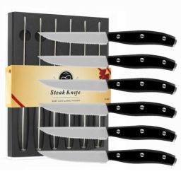 Kitcheniva 6-Pieces Stainless Knife Set Swiss Made Serrated