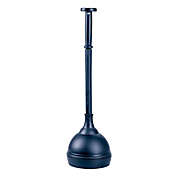 mDesign Compact Plastic Toilet Bowl Plunger and Cover Set for Bathroom