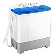 Slickblue 2-in-1 Portable 22lbs Capacity Washing Machine with Timer Control-Blue