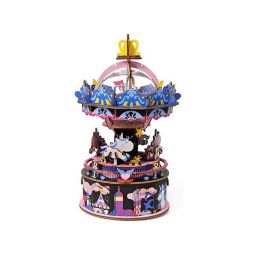 DIY 3D Music Box Puzzle - Merry-Go-Round - 174 pcs