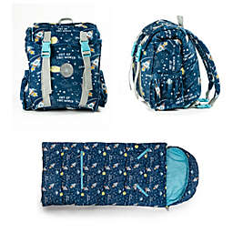 Mimish Sleep-N-Pack, 50 F Packable Kid's Sleeping Bag & Backpack, Space