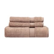 Ninety Six Zero Twist Linen 3 Piece 100% Cotton Towel Set