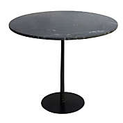 BIDK Home 35.5" Black Contemporary Solid Round Dining Table