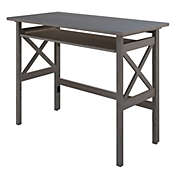 Contemporary Home Living 40" Oyster Gray Finish Foldable Office Desk