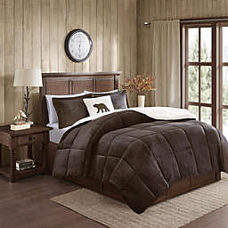 Woolrich. 100% Polyester Solid Low Pile Velour to Berber Comforter Set.