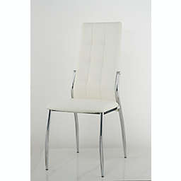 Brassex.inc Orion Dining Chair, Set of 4, White