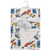 Baby Gear Foxes and Squirells Lovey Sharpa Baby Blanket for Boy Comforting Plush Microfibers Size 30x30