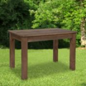 Emma + Oliver 46" x 30" Rectangular Antique Rustic Solid Pine Farm Dining Table