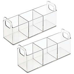 mDesign Plastic Bathroom Vanity Organizer Storage Caddy Holder - 2 Pack