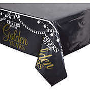 Sparkle and Bash Retirement Party Plastic Table Covers, Cheers to Golden Years (54 x 108 in, 3 Pack)