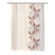 Carnation Home Fashions "Chelsea" Fabric Shower Curtain - Chocolate 70" x 72"