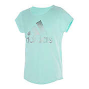 Adidas Little Girls Logo-Print T-Shirt Mint  Size 5