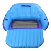 Swim Central 72-Inch Inflatable Blue Love Seat Swimming Pool Float with Convertible Foot Rest