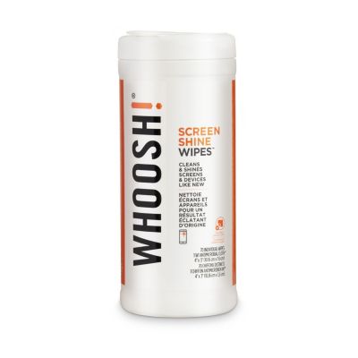 Whoosh - Screen Shine Wipes 70 Wipes Canister + Cloth