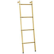 mDesign Metal Free Standing Towel Bar Storage Ladder, 4 Levels