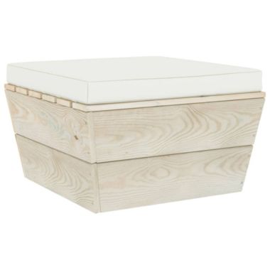 vidaXL Floor Pallet Cushion 23.6"x23.6"x2.4" Cream Fabric. View a larger version of this product image.