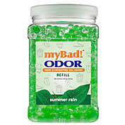 My Bad! Odor Eliminator Gel Beads 48 Oz Refill - Summer Rain, Air Freshener - Eliminates Odors In Bathroom, Pet Area, Closets
