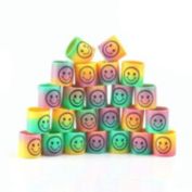 Link worldwide Ready! Set! Play! Link 72 Piece Mini Emoji Rainbow Springs, Fidget Stress Toy For Kids
