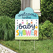 Big Dot of Happiness Colorful Baby Shower - Party Decorations - Gender Neutral Party Welcome Yard Sign