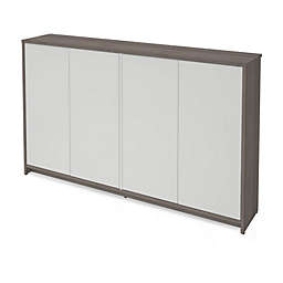 Bestar Small Space 60-inch Storage Unit in Bark Gray and White
