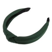 Unique Bargains Textured Cotton Knot Headband Soft Hairband for Women 1.3 Inch Wide Dark Green 1 Piece