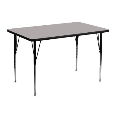 Emma + Oliver 30x48 Grey HP Laminate Adjustable Activity Table. View a larger version of this product image.