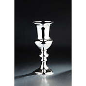 CC Home Furnishings 19.5" Metallic Silver Hurricane Glass Table Top Decor