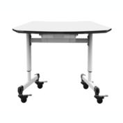 Luxor Height-Adjustable Trapezoid Student Desk with Drawer